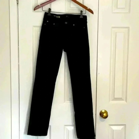 J. Crew Matchstick Black Denim Straight Leg Jeans  Size 2 - Picture 1 of 3